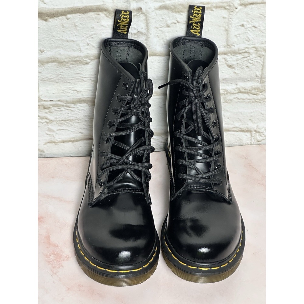 Dr. Martens Women's 1460W Original Smooth Leather Lace Up Boots - Black, Size 7 - Picture 6 of 16